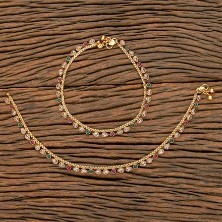 Antique Delicate Payal With Gold Plating