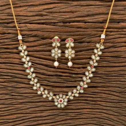 Antique Meenakari Necklace With Gold Plating