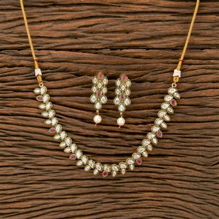 Antique Meenakari Necklace With Gold Plating