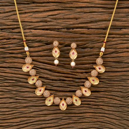 Antique Meenakari Necklace With Gold Plating