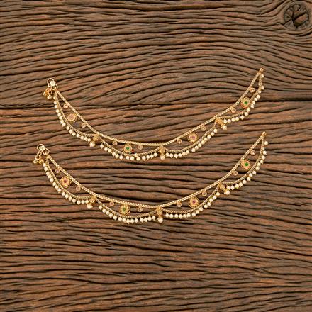 Antique Pearl Payal With Gold Plating