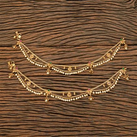 Antique Pearl Payal With Gold Plating