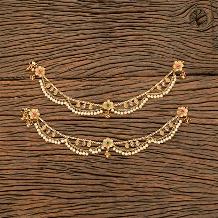 Antique Pearl Payal With Gold Plating