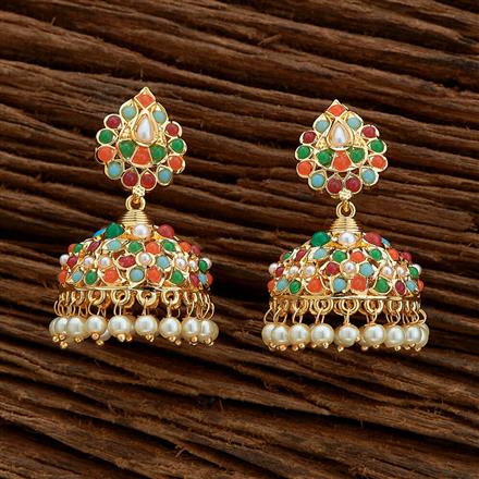 Antique Jhumki With Gold Plating