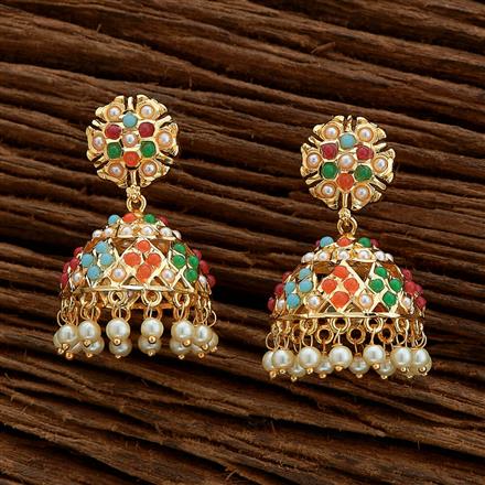 Antique Jhumki With Gold Plating