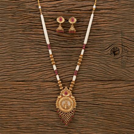 Antique Temple Pendant Set With Gold Plating