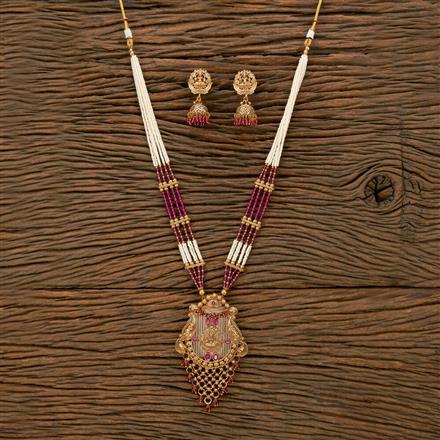 Antique Temple Pendant Set With Gold Plating