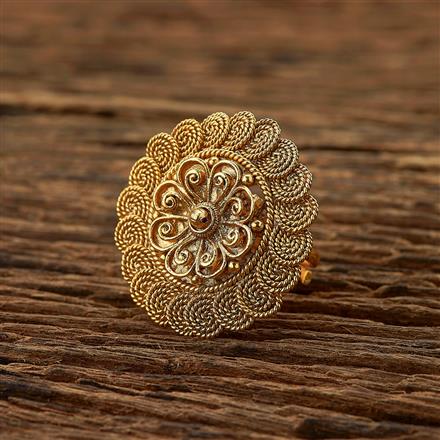 Antique Plain Gold Ring With Gold Plating