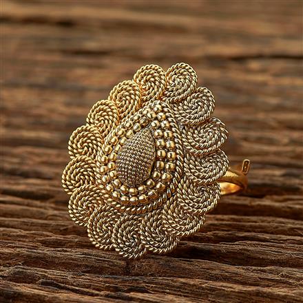 Antique Plain Gold Ring With Gold Plating