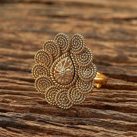 Antique Adjustable Ring With Gold Plating
