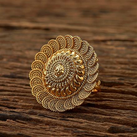 Antique Adjustable Ring With Gold Plating