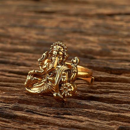 Antique Adjustable Ring With Gold Plating