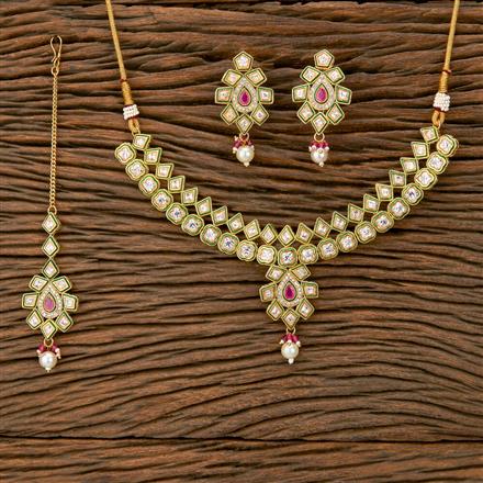Antique Meenakari Necklace With Gold Plating