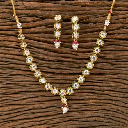 Antique Meenakari Necklace With Gold Plating