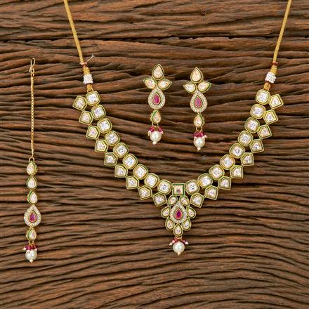 Antique Meenakari Necklace With Gold Plating