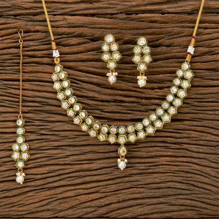 Antique Meenakari Necklace With Gold Plating
