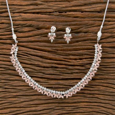 Antique Classic Necklace With Rhodium Plating