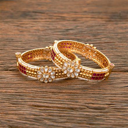 Antique Openable Bangles With Matte Gold Plating
