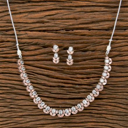 Antique Classic Necklace With Rhodium Plating