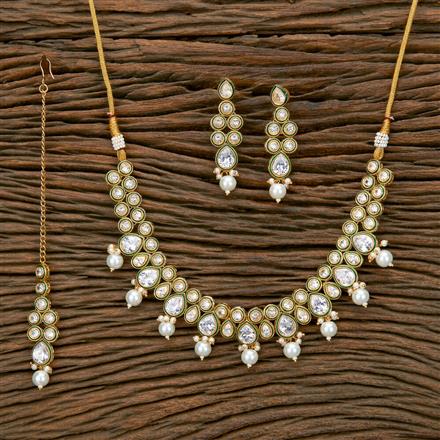 Antique Moti Necklace With Gold Plating