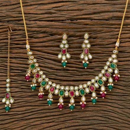 Antique Pearl Necklace With Gold Plating