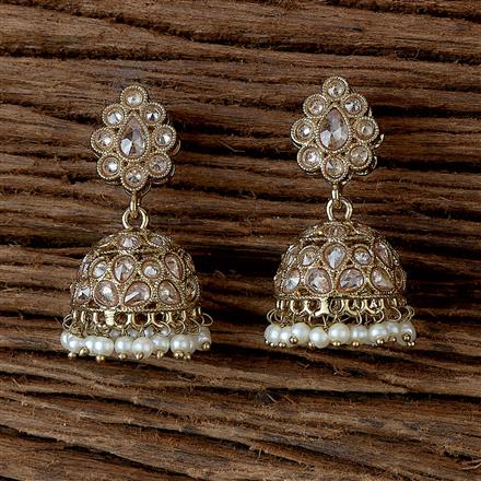 Antique Jhumki With Mehndi Plating