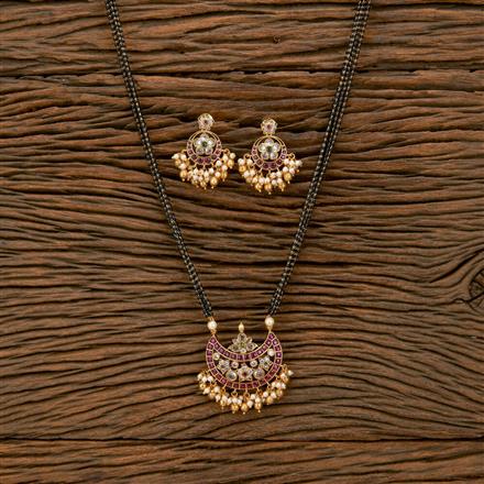 Antique Pearl Mangalsutra With Gold Plating