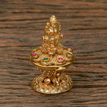 Antique Classic Sindoor Box With Gold Plating