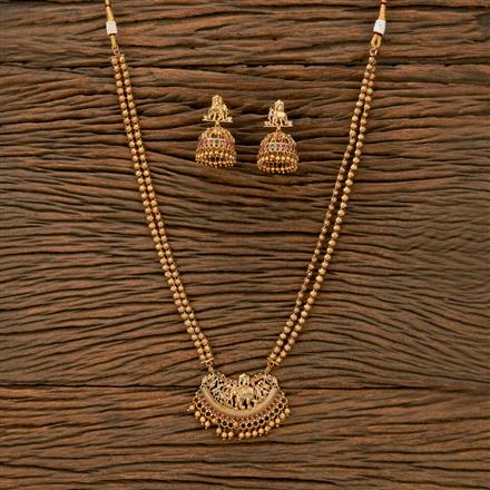 Antique Long Necklace With Gold Plating