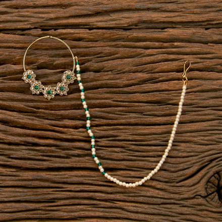 Antique Classic Nose Ring With Mehndi Plating