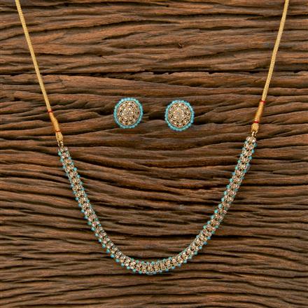 Antique Delicate Necklace With Mehndi Plating
