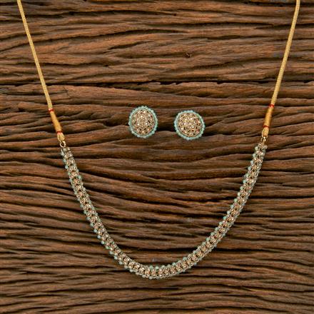 Antique Delicate Necklace With Mehndi Plating