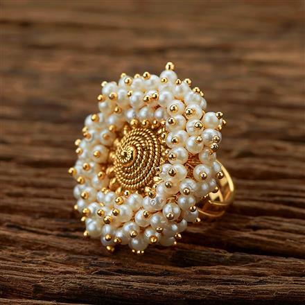 Antique Moti Ring With Gold Plating