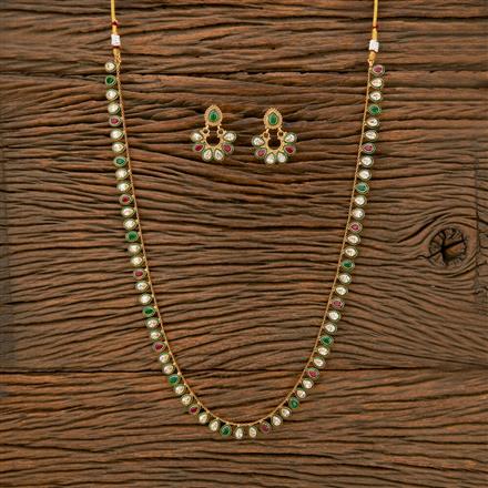 Antique Long Necklace With Gold Plating