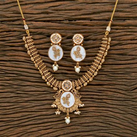 Antique Pearl Necklace With Gold Plating