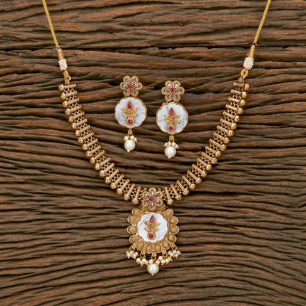 Antique Moti Necklace With Gold Plating