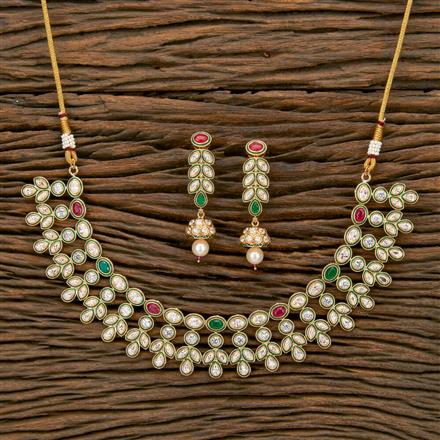 Antique Meenakari Necklace With Gold Plating