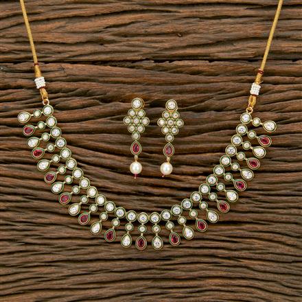 Antique Meenakari Necklace With Gold Plating