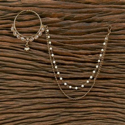 Antique Pressing Nose Ring With Mehndi Plating