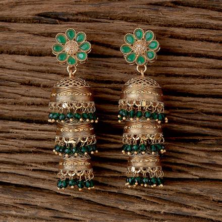 Antique Triple Jhumki With Gold Plating