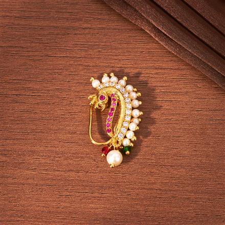 Antique Pressing Nose Ring With Gold Plating