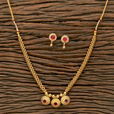 Antique Thushi Necklace With Gold Plating