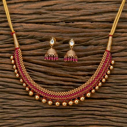 Antique Thushi Necklace With Gold Plating