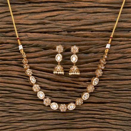 Antique Moti Necklace With Gold Plating