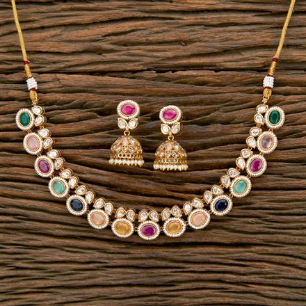 Antique Pearl Necklace With Gold Plating