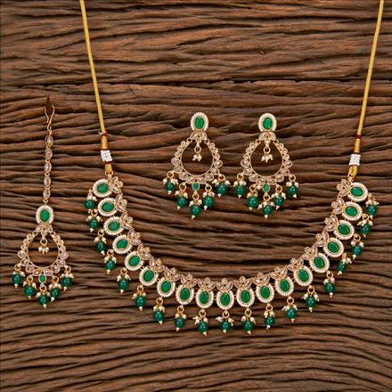 Antique Pearl Necklace With Gold Plating