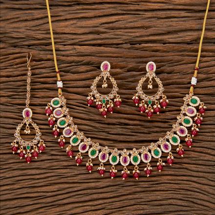 Antique Pearl Necklace With Gold Plating