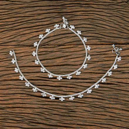 Antique Classic Payal With Rhodium Plating