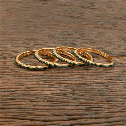 Antique Delicate Bangles With Matte Gold Plating
