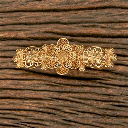 Antique Plain Gold Hair Clip With Gold Plating